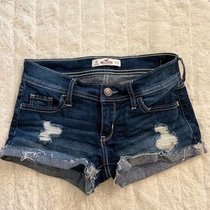 Hollister size 23 dark wash denim shorts